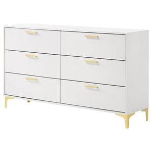 CoasterEveryday Kendall 6-Drawer Dresser White