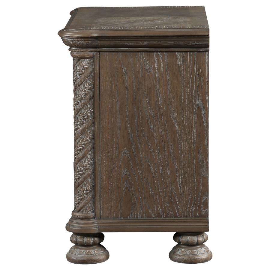 Emmett 3-Drawer Nightstand Walnut