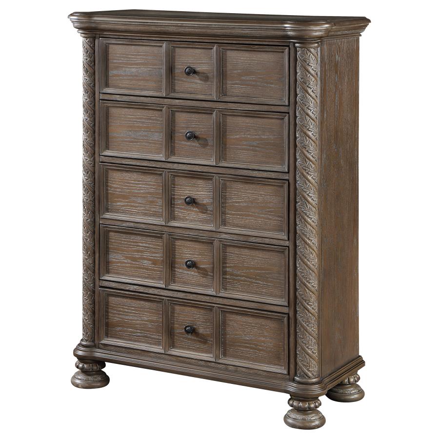 Emmett 5-Drawer Chest Walnut