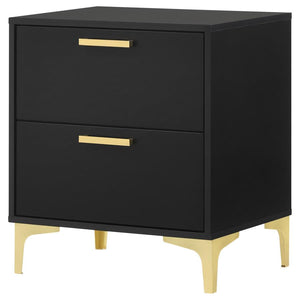 CoasterEveryday Kendall 2-Drawer Nightstand Black And Gold