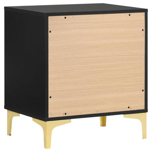 CoasterEveryday Kendall 2-Drawer Nightstand Black And Gold