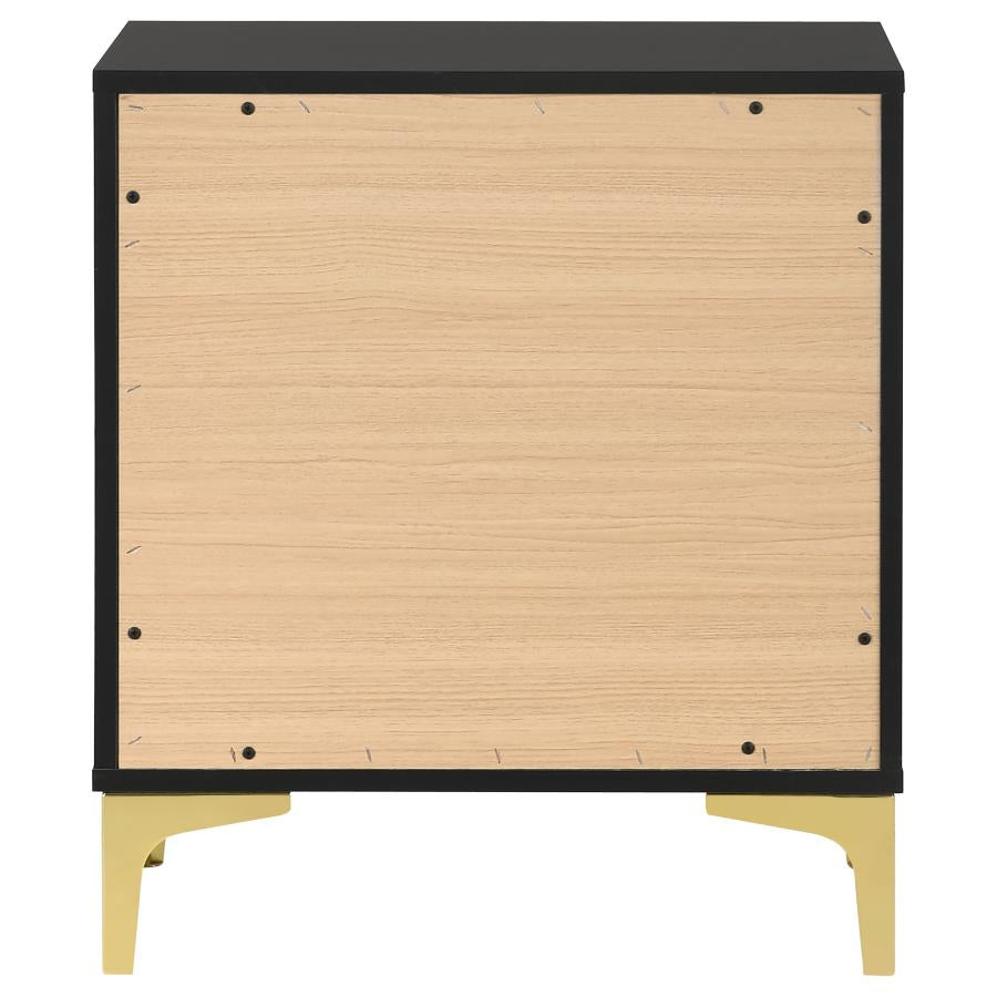 CoasterEveryday Kendall 2-Drawer Nightstand Black And Gold