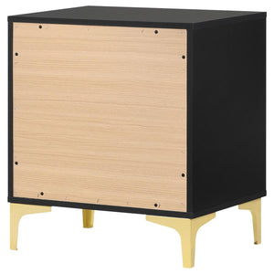 CoasterEveryday Kendall 2-Drawer Nightstand Black And Gold