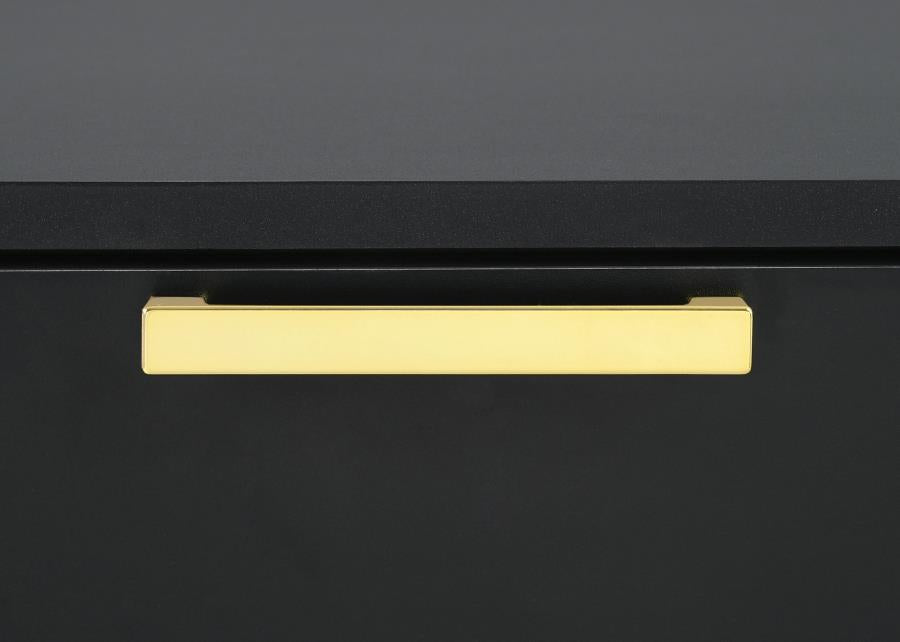 CoasterEveryday Kendall 2-Drawer Nightstand Black And Gold