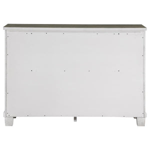 Lilith 7-Drawer Dresser Distressed Grey And White