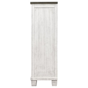 Lilith 5-Drawer Chest Distressed Grey And White