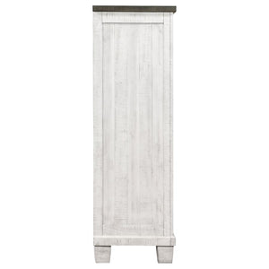 Lilith 5-Drawer Chest Distressed Grey And White