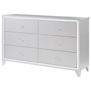 Larue 6-Drawer Dresser Silver