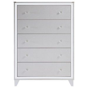 Larue 5-Drawer Chest Silver