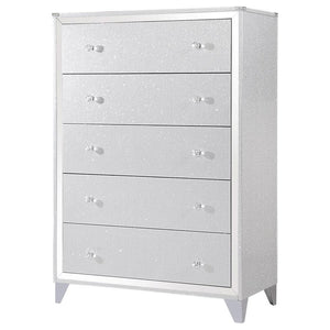 Larue 5-Drawer Chest Silver