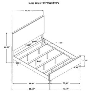 Nathan High Headboard Panel Bed Grey