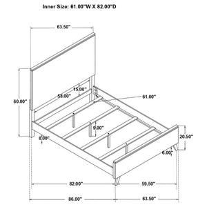 Nathan High Headboard Panel Bed Grey