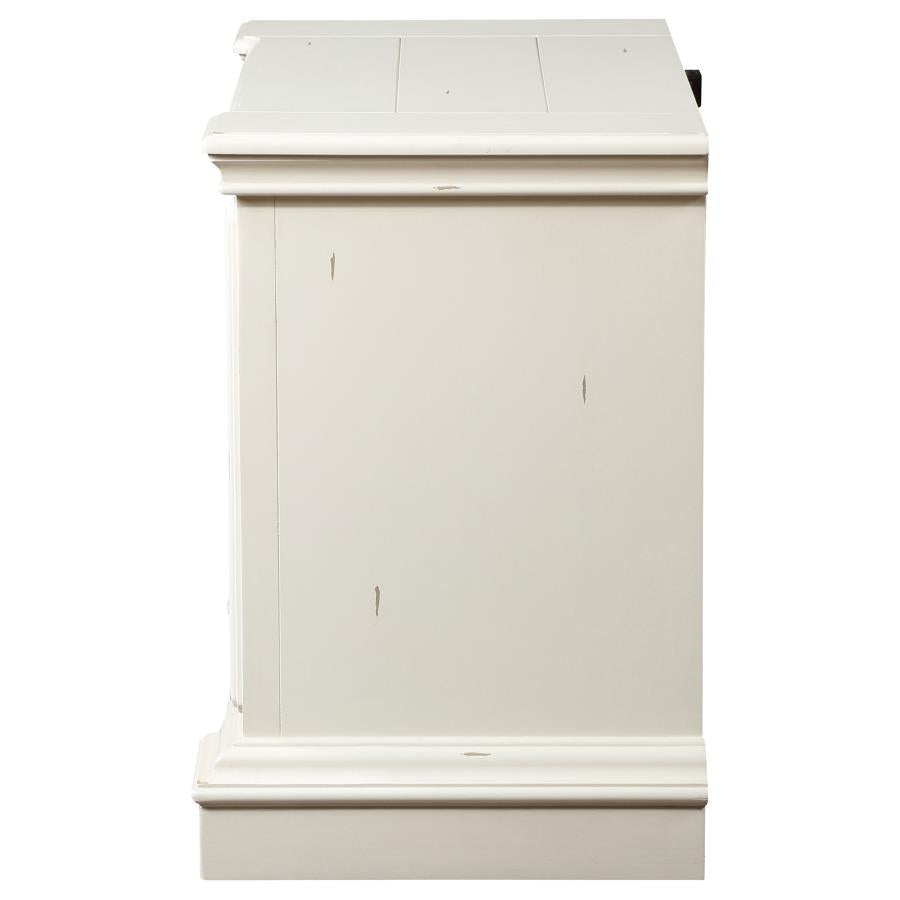 Evelyn 2-Drawer Nightstand With USB Ports Antique White