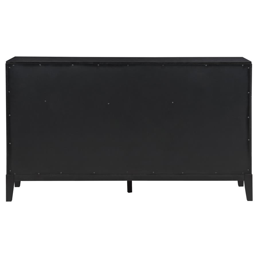 Brookmead 8-Drawer Bedroom Dresser Black