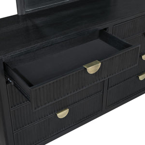 Brookmead 8-Drawer Bedroom Dresser Black