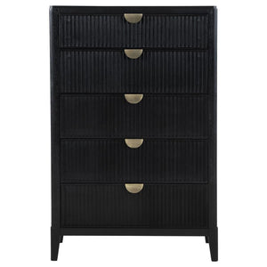 Brookmead 5-Drawer Bedroom Chest Black