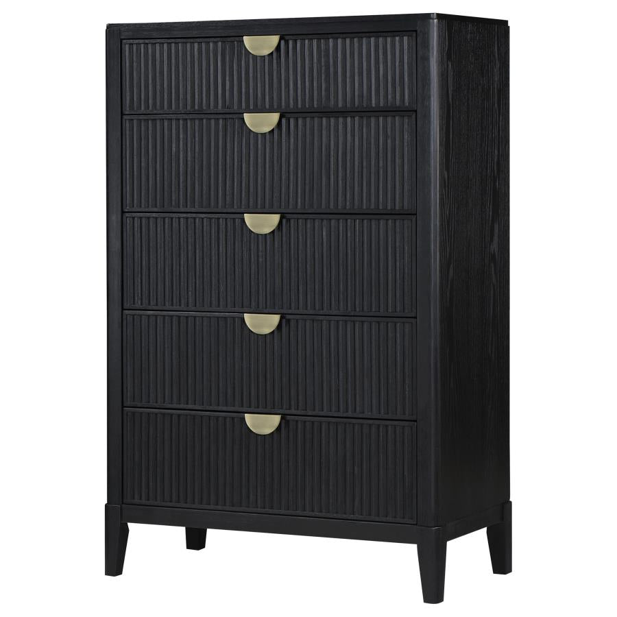 Brookmead 5-Drawer Bedroom Chest Black