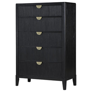 Brookmead 5-Drawer Bedroom Chest Black