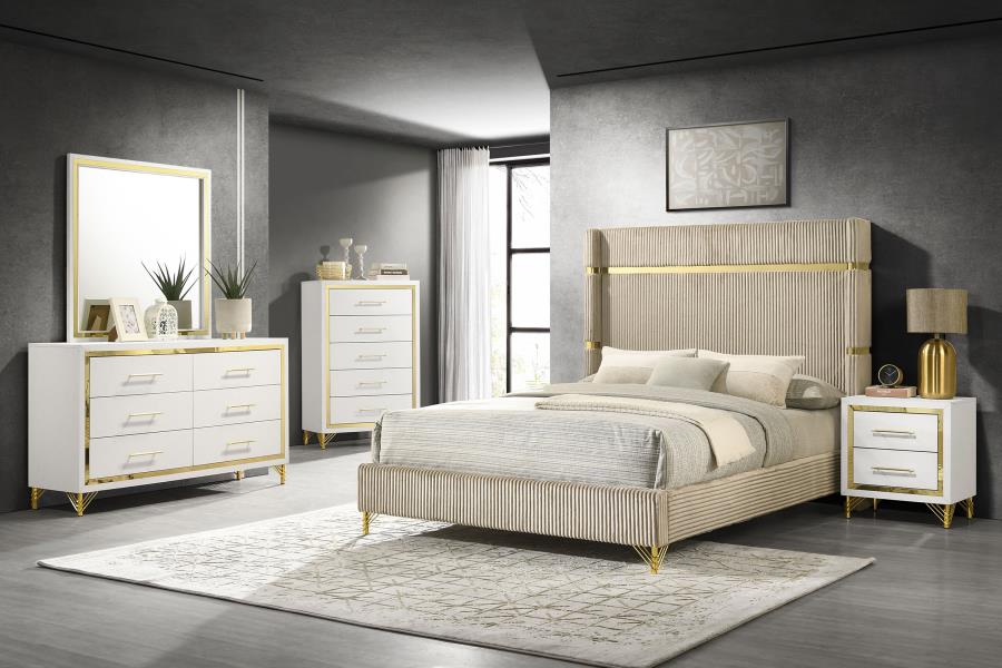 Lucia 6-Drawer Bedroom Dresser White