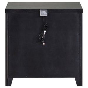 Kieran 2-Drawer Nightstand Bedside Table Grey