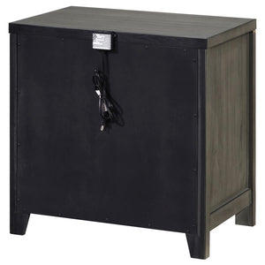 Kieran 2-Drawer Nightstand Bedside Table Grey