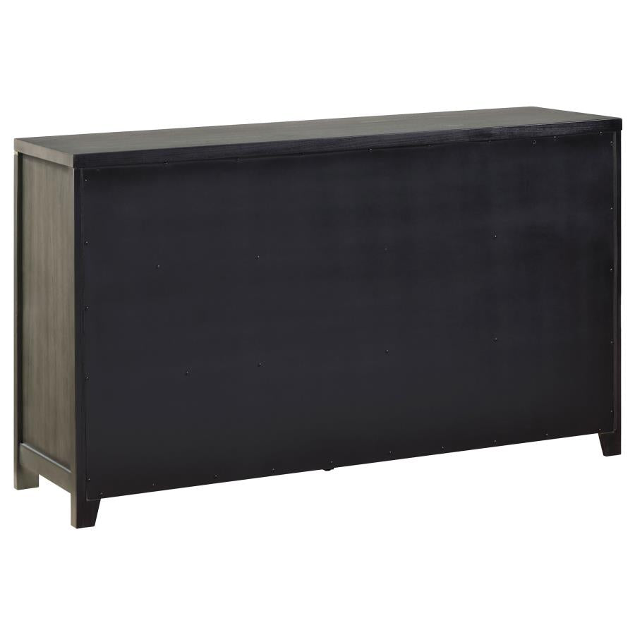 Kieran 6-Drawer Bedroom Dresser Grey