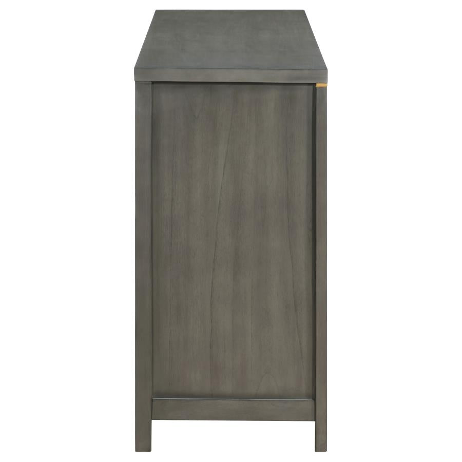 Kieran 6-Drawer Bedroom Dresser Grey