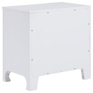 Anastasia 2-Drawer Nightstand Bedside Table Pearl White