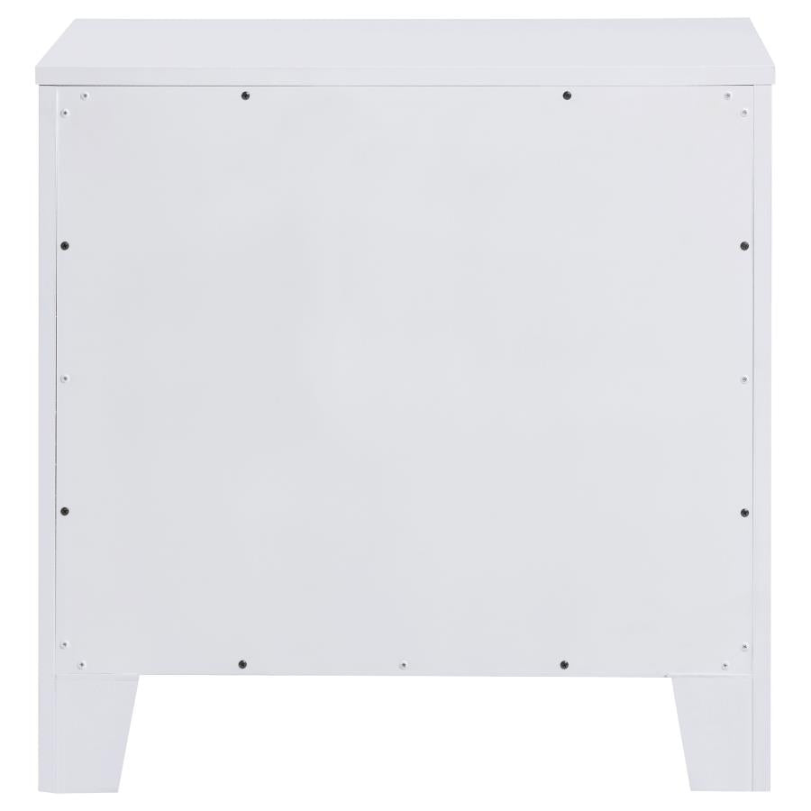 Anastasia 2-Drawer Nightstand Bedside Table Pearl White