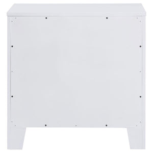 Anastasia 2-Drawer Nightstand Bedside Table Pearl White