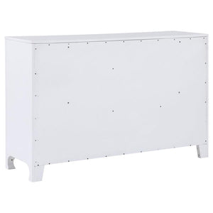 Anastasia 6-Drawer Bedroom Dresser Pearl White