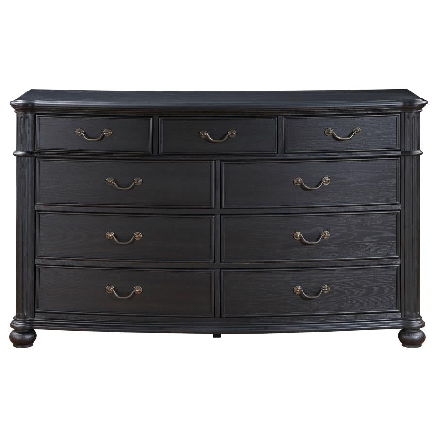 Celina 9-Drawer Bedroom Dresser Black