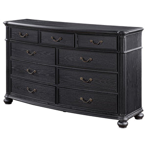 Celina 9-Drawer Bedroom Dresser Black