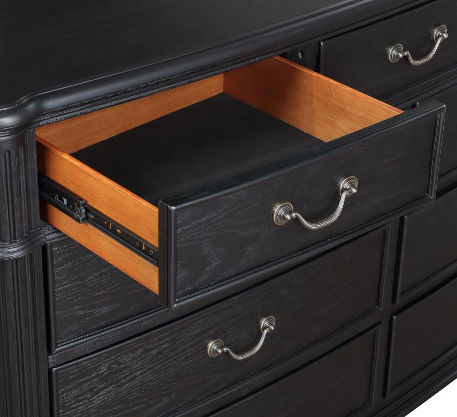 Celina 9-Drawer Bedroom Dresser Black