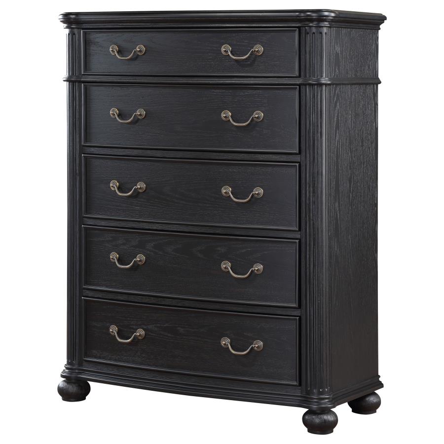 Celina 5-Drawer Bedroom Chest Black