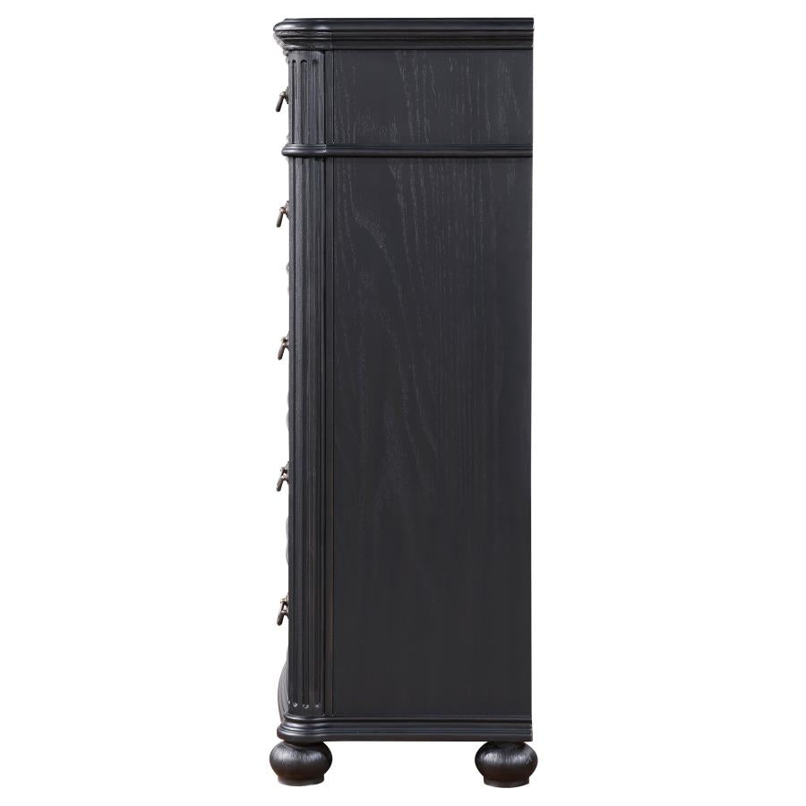 Celina 5-Drawer Bedroom Chest Black