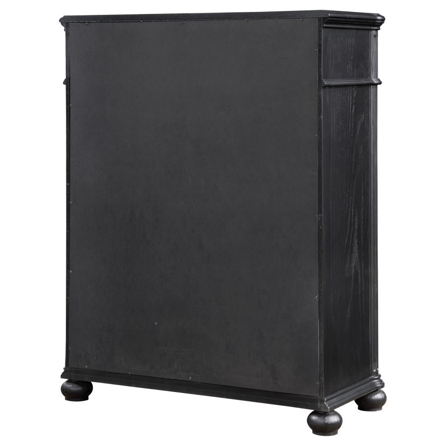 Celina 5-Drawer Bedroom Chest Black