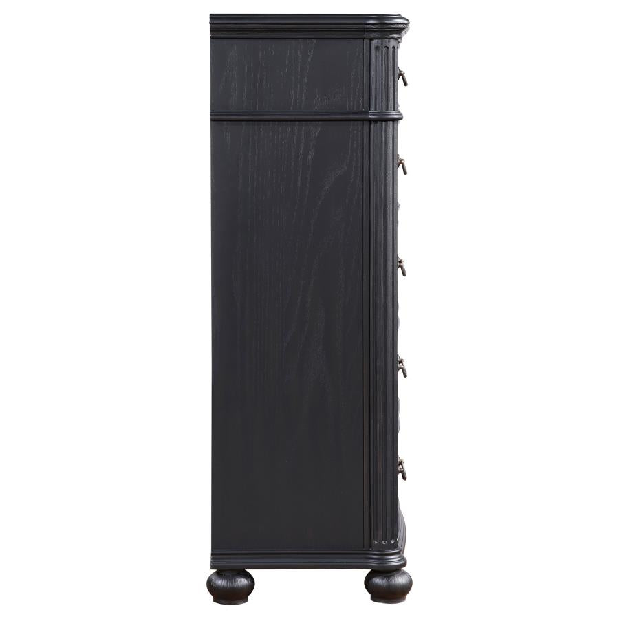 Celina 5-Drawer Bedroom Chest Black