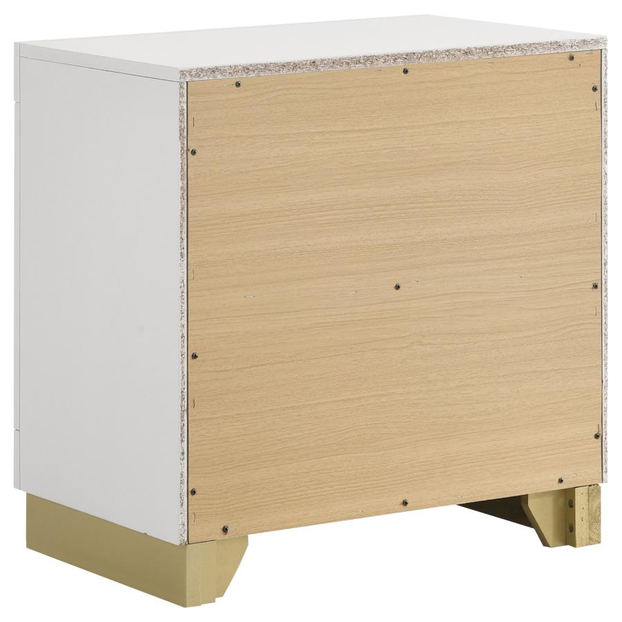 Caraway 2-Drawer Nightstand Bedside Table White