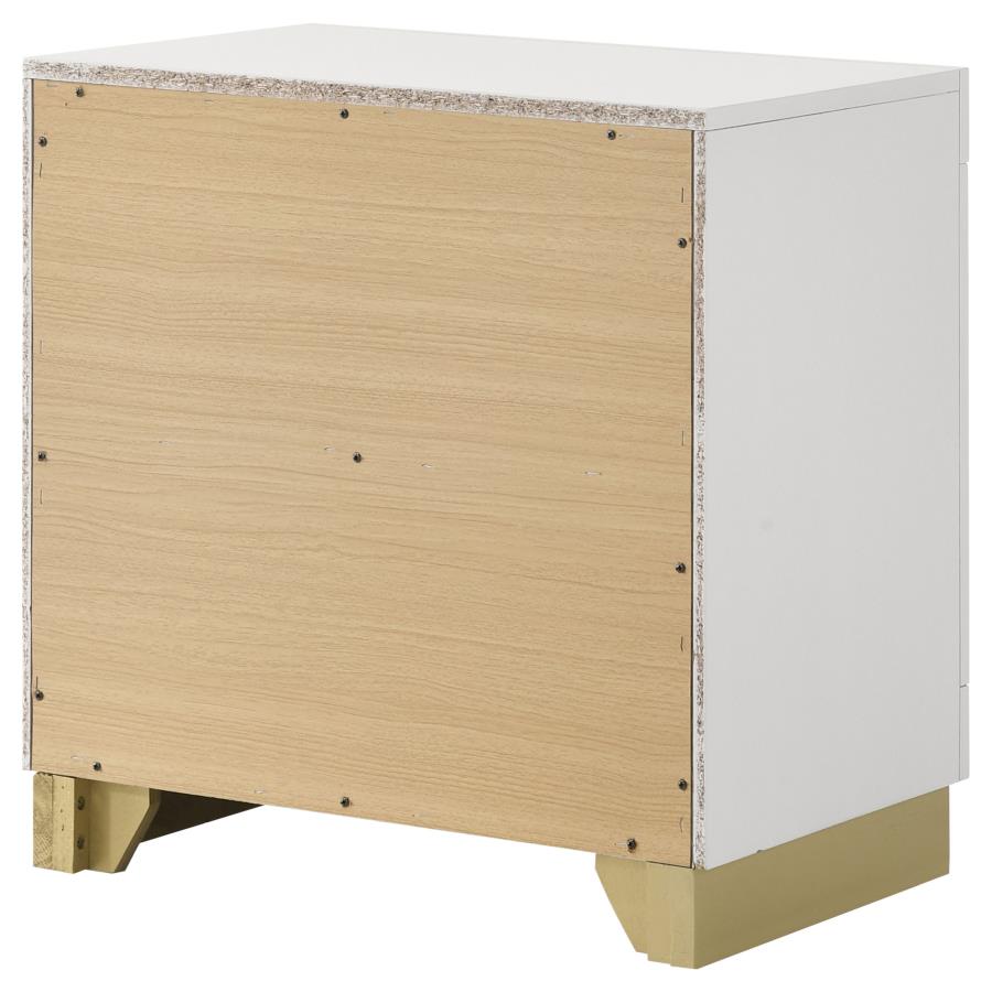 Caraway 2-Drawer Nightstand Bedside Table White