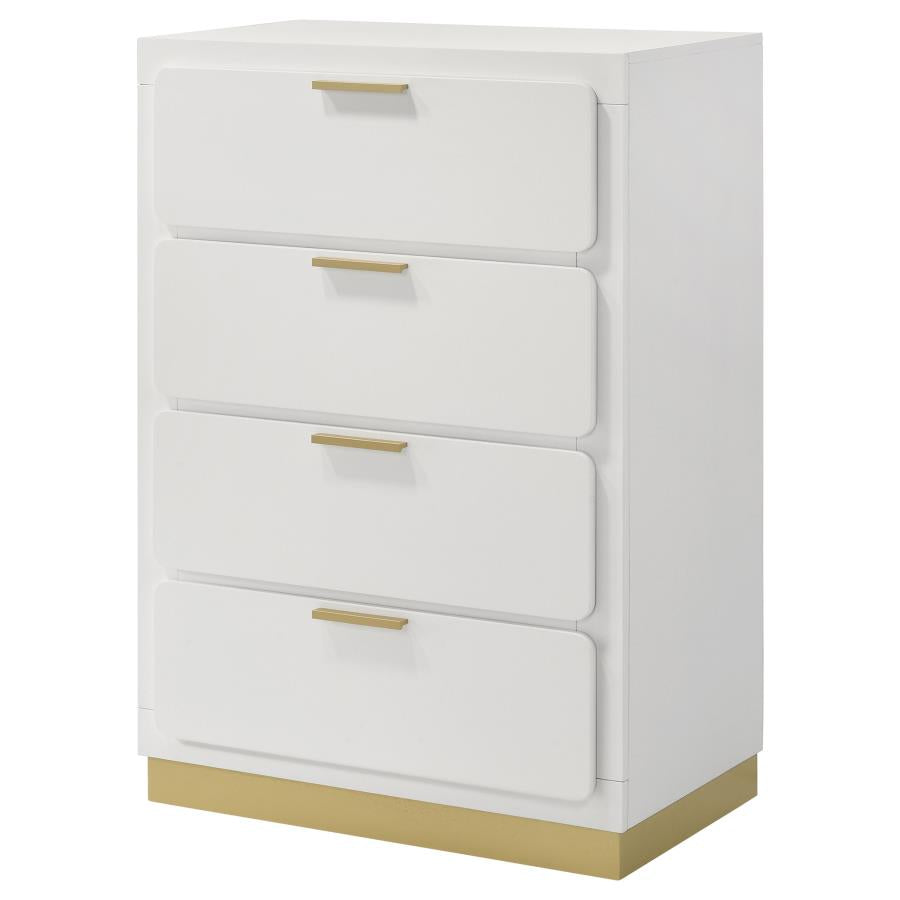 Caraway 4-Drawer Bedroom Chest White