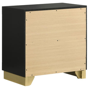 Caraway 2-Drawer Nightstand Bedside Table Black