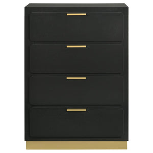 Caraway 4-Drawer Bedroom Chest Black