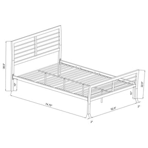 CoasterEveryday Cooper Metal Bed Silver