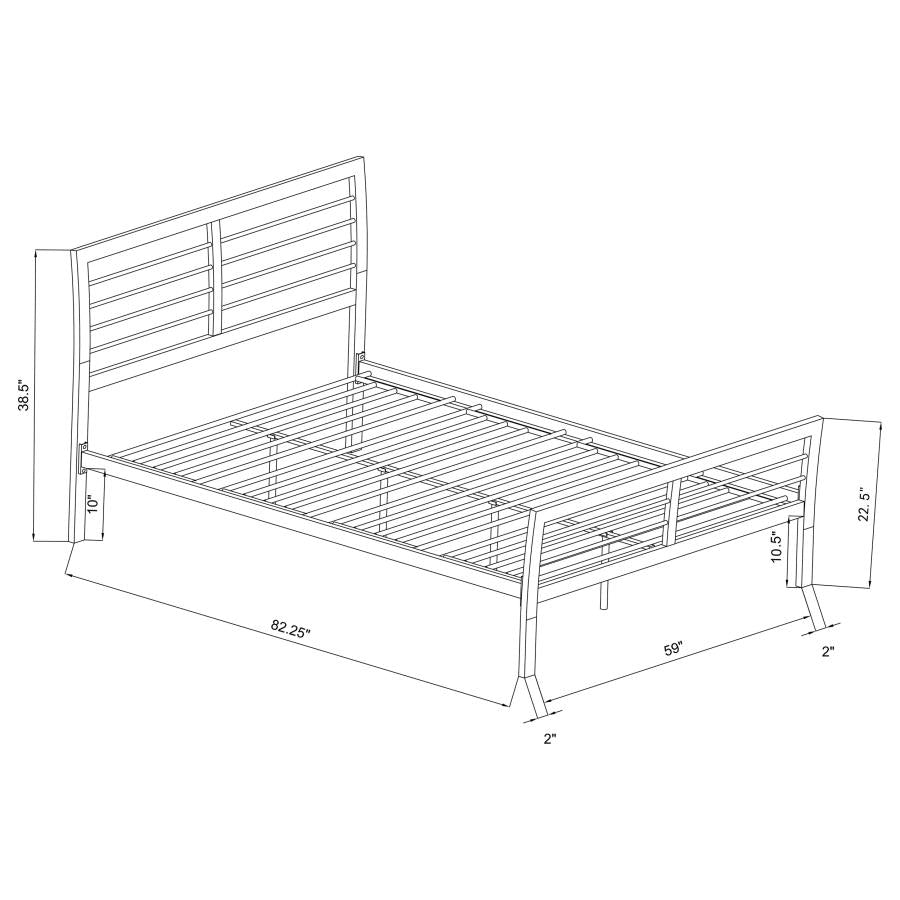 CoasterEveryday Cooper Metal Bed Silver