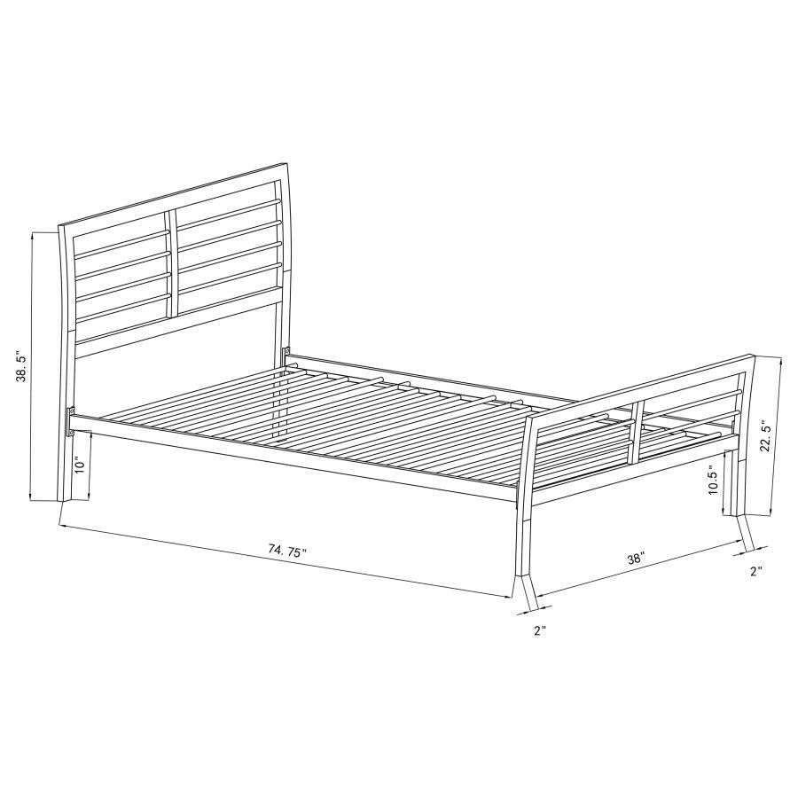 CoasterEveryday Cooper Metal Bed Silver