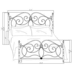 CoasterEssence London Metal Scroll Bed Dark Bronze