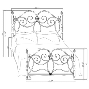 CoasterEssence London Metal Scroll Bed Dark Bronze