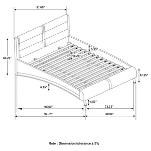 CoasterEssence Jeremaine Upholstered Bed Black