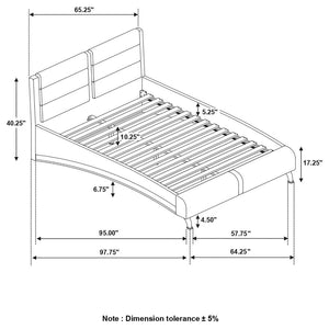 CoasterEssence Jeremaine Upholstered Bed Black